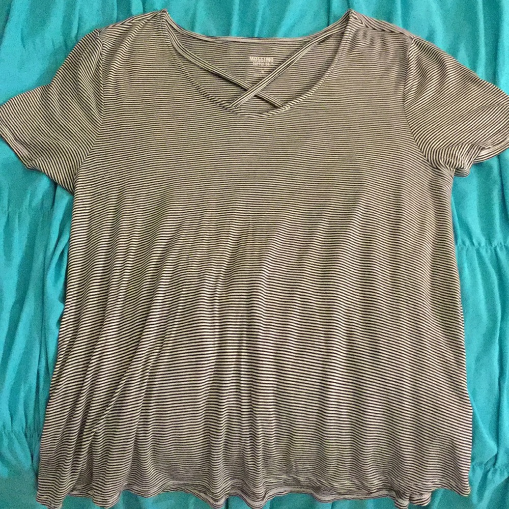 Black and white striped strappy top